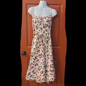Stop Staring! cherry print swing dress size Large